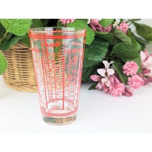 Clear Cocktail Recipe Mixing Glass Mixology Measuring Cup Vintage MCM Barware